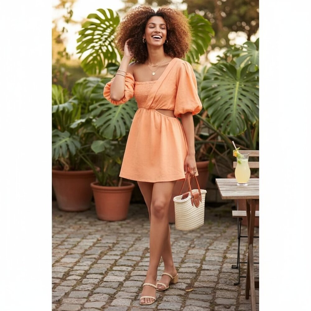 NWT SOVERE DELAY MINI DRESS - PAPAYA Size Small NWT